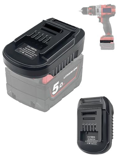 URUN Adapter Konverter für Dewalt für Milwaukee Akku Converter auf für Einhell Elektrowerkzeug, Batterie Adapter für Einhell Elektrowerkzeuge(DM18EIN Nur Adapter)