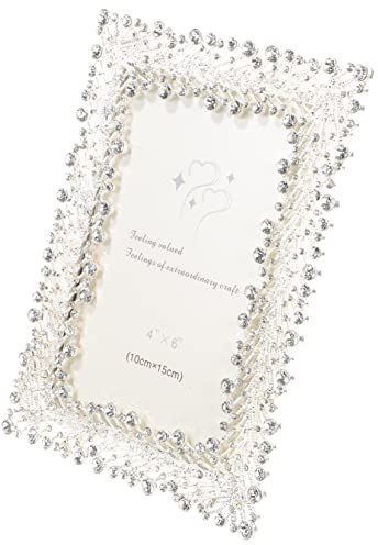 FUNOMOCYA Bilderrahmen Mit Strass-Design Fotohalter Für Schreibtisch Hochzeitsgeschenk Dekoration Für Wohnzimmer Schlafzimmer Büro
