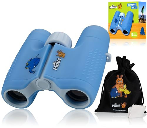 DieMaus 6x21 Kinderfernglas mit Beutel - Robustes und leichtes Fernglas für kleine Entdecker