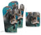 Oven Mitts and Pot Holders Sets Hippopotamus Underwater Oven Gloves and Hot Pads with Soft Cotton Lining Heat Resistant Potholders Kitchen Mittens for Kitchen Baking Cooking