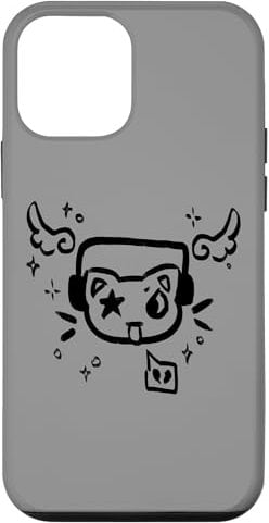 iPhone 12 mini Y2K 90s Cat with Headphone Headset Case