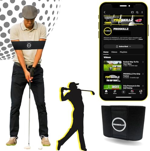 PROSKILLZ UK PRO Golf Swing Arm Connection Band + Free Access To Tutorial Videos! Ultimate Wrist Stability Band for Perfect Swing Mechanics & Performance Enhancement – Suitable For All Skill Levels