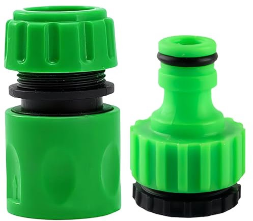 XPendHoze Lot de 5 raccords de tuyau d'arrosage. Connecteur rapide d'extrémité de tuyau, double connecteur mâle, 2 connecteurs de robinet de tuyau 1,27 cm et 1,9 cm, taille 2 en 1, etc