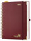 POPRUN Kalender 2026 Tagesplaner Ringbuch mit Hardcover 30,5 x 22 cm, Tageskalender A4 1 Tag 1 Seite (Montag - Sonntag), Terminplaner (Jan.2026-Dez.2026) mit Plastiklineal - Burgund