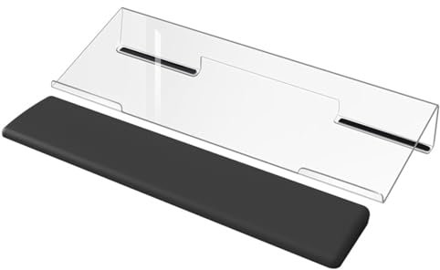 YIZITU Ergonomic Acrylic Keyboard Stand Clear Ergonomic Tilt Risers For Improved Typing Desk Laptop Keyboard Feet Lifter