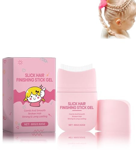 Haargel Kinder Stick, Hair Wax Stick, Kids Styling Gel, Haarpomade -Stick 80 ml, Einfache Gleitanwendung, für Perücken, Babyhaare, Gebrochene Stränge, Alltägliches St (1P)