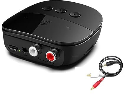 SMTYXS Adaptateur sans Fil stéréo de récepteur Audio Bluetooth avec Micro for amplificateur de Haut-Parleur de kit de Voiture(with Cable)