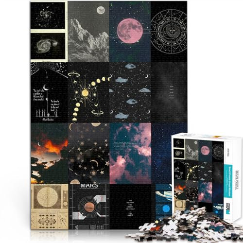 Puzzle für Erwachsene 1000 Teile Intellektuelles Spiel Astronomie-Mosaik-Illustration einzigartiges Herausforderungsspiel38x26cm