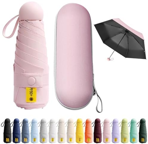 BEKKLPOU Mini Parapluie De Poche, Anti-UV, Léger, Compact, Facile à Transporter, Adapté à Diverses Occasions