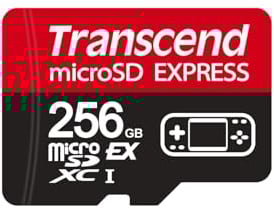 Transcend Carte microSD Express 256 Go, jusqu'à 900 Mo/s, pour appareils Nintendo Switch 2/AR VR, carte mémoire vidéo 4K 8K UHD pour ROG Ally/Steam Deck/MSI Claw/GoPro/Insta360/DJI/Drone/Camera, A1