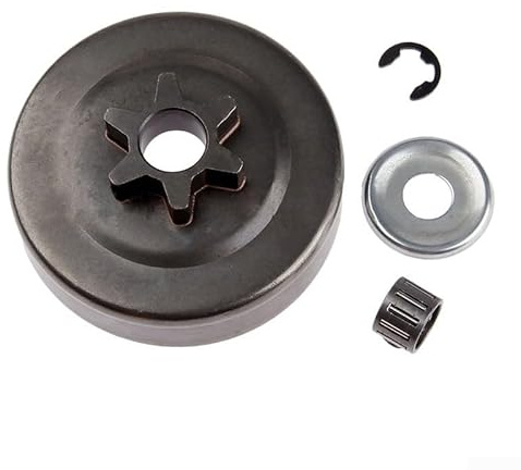 Juego de arandelas de piñón de tambor de embrague 3/8 6T para motosierras MS170 MS180 MS210 MS230 MS250 incluyendo rodamiento de agujas, compatible con modelos 017 018 021 023 025