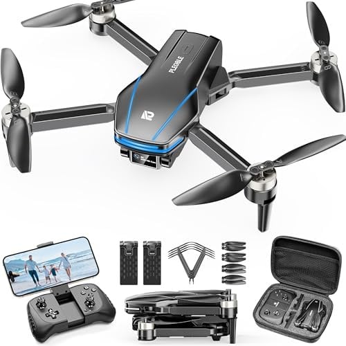 PLEGBLE Drohne mit Kamera 4K für Kinder, Höhenhaltung, Bürstenloser Motor | 3D Flip & Flugmanöver, Einfach für Anfänger steuerbar, WiFi für Anfänger, Spielzeug und Geschenke für Jungen Anfänger