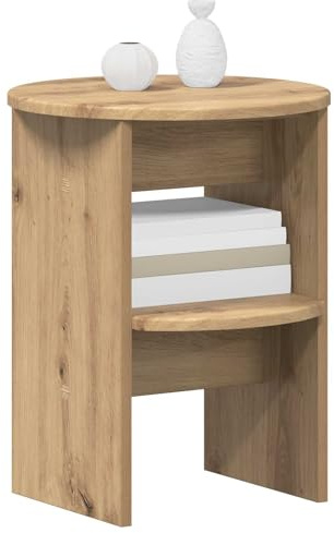 vidaXL Seitenschrank Artisan-Eiche Ø40 x 50 cm Holzwerkstoff, Wohnzimmer, rechteckige Aufbewahrung, moderner Sideboard, robuster Schrank, feuchtigkeitsbeständig, platzsparend