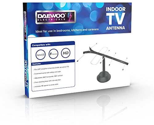 PIFCO AVS1045 Indoor TV Antenna, Black