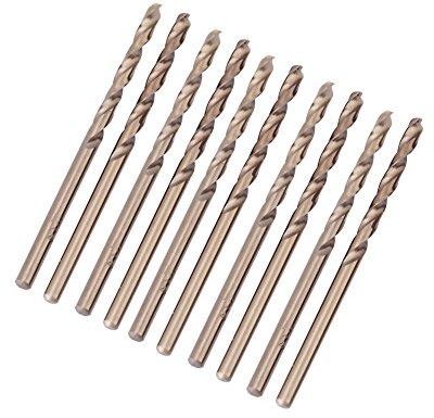 Akozon HSS Bohrer Set Cobalt Bohrer Set High Speed Stahl Bohrer Set CO/M35 Spiralbohrer zum Bohren auf Edelstahl (1-5mm)(2.5mm)