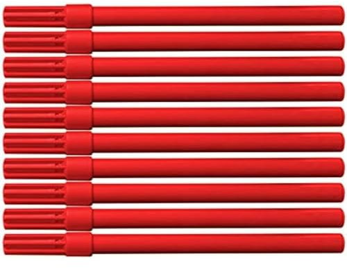OFFICER PRODUCTS Filzstift Bürofilzstift Basic / 10 Stück (1er Pack)/ Farbe: Rot/Fasermaler zum Malen/Kid Couleur/Fiberspitze/Nicht Tosisch, Kindersicher