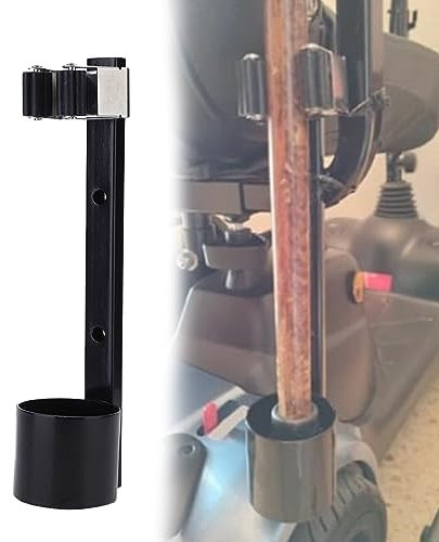 Metall Cane Halter für Mobility Roller-Power Stühle mit Walking Stick Stand Unterstützung für Rollstühle, Walker und Roller Zubehör