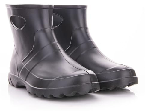 Lemigo Unisex Stivali da Pioggia da Giardino Molto Leggeri in EVA Donna Uomo 36-47 EU (Nero, Sistema Taglie Calzature EU, Adulto, Numero, Media, 39)