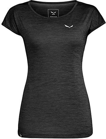 Salewa PUEZ Melange Dry Damen T-Shirt, Black Out Melange, S, 00-0000026538