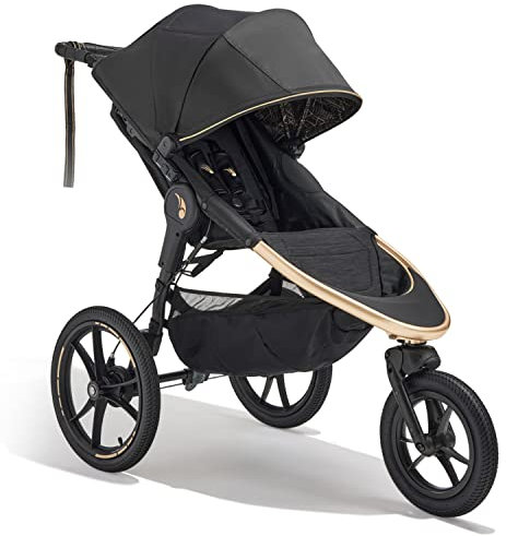 Baby Jogger Summit x Robin Arzón Kinderwagen zum Joggen | zusammenklappbarer 3-Rad-Sportkinderwagen mit Handbremse | City Royalty (Black & Gold)