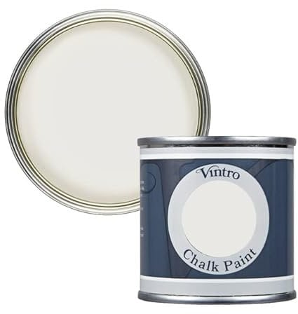 Vintro Paint | Warm White Chalk Paint | Furniture Paint | Shabby Chic | Ultra Matt Finish | 125ml (125ml, Nymph - Off White)