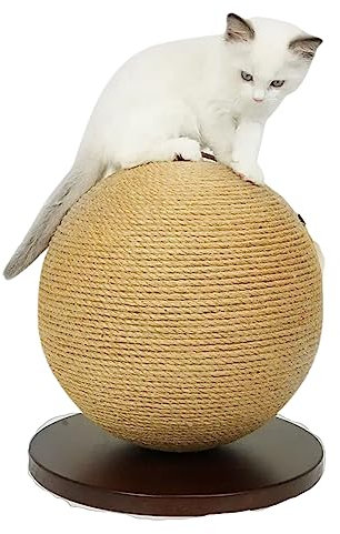 WANEKA - Rascador Gatos Grandes - Bola rascadora Accesorio para Gato Arbol Rascador para Gatito – Regalo Juguete Gato Rascador Madera Sisal Protege Sofa Afila uñas Elegante Divertido