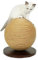 WANEKA - Rascador Gatos Grandes - Bola rascadora Accesorio para Gato Arbol Rascador para Gatito – Regalo Juguete Gato Rascador Madera Sisal Protege Sofa Afila uñas Elegante Divertido