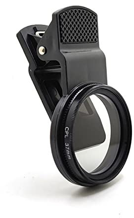 Polariseur de Téléphone Portable 37 Mm, Filtre Polarisant Circulaire Universel à Clipser pour éliminer la Lumière Réfléchie, pour la Photographie en Extérieur