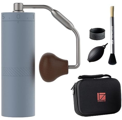 1Zpresso X-Ultra Molinillo de Café Manual-Azul, Cuerpo de Metal Robusto Bien Construido, Muela de Acero Inoxidable, Ajuste Externo, Recipiente con Imán, Mayor Eficiencia de Molienda, Molino Portátil