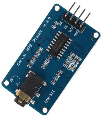 Module Lecteur MP3 WAV avec Prise pour Carte Mémoire, Contrôle UART, Volume à 30 Niveaux