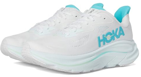 HOKA One One 1162031-WTCL Clifton 10 White/Cielo Blue Women's Scarpe Taglia US 8.5