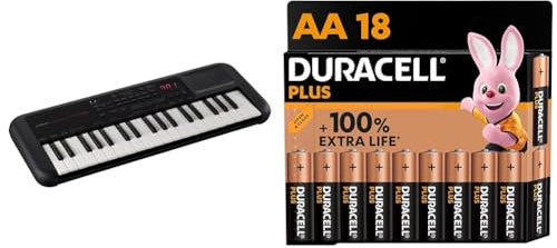 Yamaha PSS-A50 - Portable, Digital Keyboard with Phrase Recording & Duracell Plus AA Batteries (18 Pack) - Alkaline 1.5V - Up To 100% Extra Life