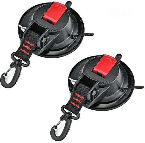 Saugnapf Camping Set - 2 Stück Saugnapf Haken Groß Saugnapf Camping Extra Stark Multifunktionaler Saugnapf für Haushalt Camping,Zelt,Wohnmobil,Sonnensegel,Werkstatt,Auto Spanner