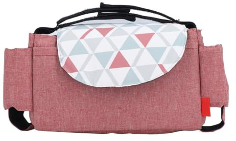 Kinderwagen-Hängetasche, Kinderwagen-Hänge-Organizer, Babyflaschen, Windeln, Feuchttücher für Kinderwagen, Babybetten, Körbe, Tische, Wand (Rot)