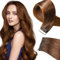 LieblichWelle Tape Extensions Echthaar Mittelbraun 35cm, 20Stück, 40g/Packung, Salon-Klasse Qualität, Einfaches und Angenehmes Tragen für Junge Frauen (Mittelbraun, 35 cm)