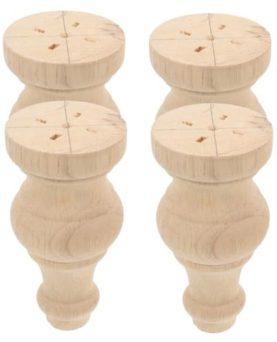 Angoily Pieds De Canapé en Bois Lot De 4 Pieds Vintage pour Commodes Et Armoires