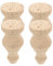 Angoily Pieds De Canapé en Bois Lot De 4 Pieds Vintage pour Commodes Et Armoires