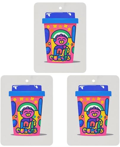 Autospiegel Hängender Lufterfrischer Exquisites 90er Jahre Cup Design Gedruckt Auto Aromatherapie Blatt Auto Aromatherapie Tabletten Duft Auto Parfüm Lufterfrischer