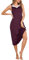 Bresdk Chemise de Nuit Femme sans Manches Dentelle Vêtements de Nuit Longue Chic Robe de Nuit Violet L