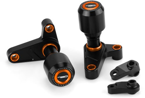Modeer Motorrad Sturzpads Kompatibel mit DUKE 790 / DUKE 890 2018-2023 Rahmen Slider Sturzschutz 790 duke duke790 zubehör (790-orange)