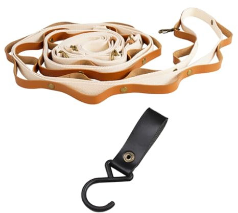Cabilock Haken-Lanyard-Set Für Den Außenbereich 2er-Pack Wäscheleinengurt Mit Verstellbarer Länge Perfekt Für Camping Zelt Hängematte
