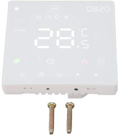 Touch Smart Programmable Thermostat AC 240V Electric Floor Heat Temp Control Switch Digital Remote Temperature Controller for House Office