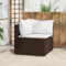 Woonisher Garten-Ecksofa mit Kissen Braun Poly Rattan