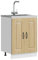 HOMTAKIE - Mueble bajo para fregadero Kalmar roble Sonoma madera de ingeniería, 1 mueble bajo (2 puertas) 60 cm