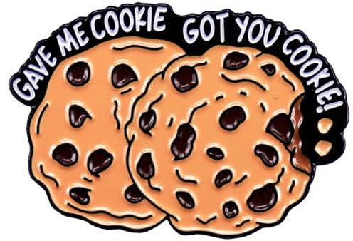 SNHHNSW Cartoon Cookie Emaille Pin mit Brief gab Mir Cookie Got You Cookie, Rucksack Abzeichen Cartoon süßer Keks Emaille Pin Brosche Frauen Jungen Kleidung Rucksack