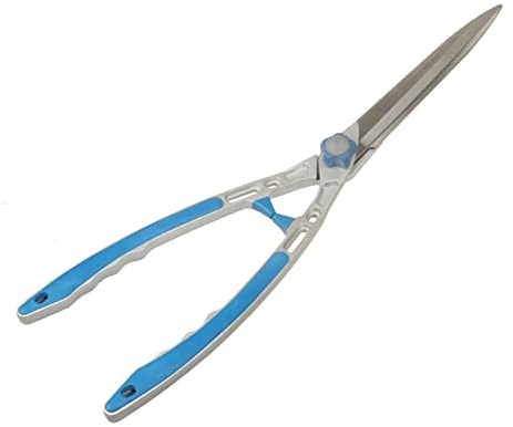 VGVSBG Gartenheckenschere, Gartengeräte, Schere mit gerader Klinge und Aluminiumgriffen, manuelle Heckenschere zum Beschneiden von Rabatten, Formschnitten, Buchsbaum