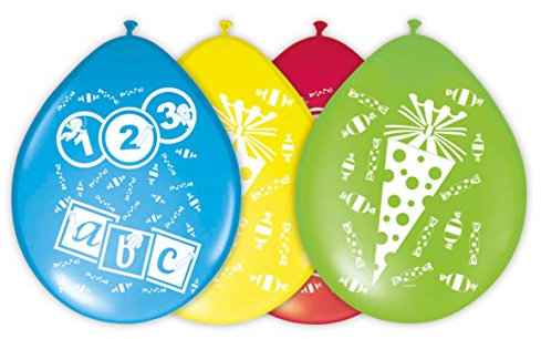 Folat 8 Luftballons farbl. sort. Schulanfang Einschulung erster Schultag ABC Schultüte (ABC/Schultüte)