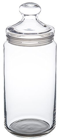 Keksglas mit Deckel, Vorratsglas für Süßigkeiten, Candy Bar Glasbehälter, Vintage Aufbewahrungsglas für die Küche, Runder Vorratsbehälter aus Glas, Glasgefäß als Küchen Zubehör, Luftdichtes Dekoglas