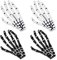 SCSpecial Gothic Haarschmuck 2 Paar Hände Knochen Halloween Haarspangen Skeleton Haar Zubehör für Mädchen - Weiß und Schwarz