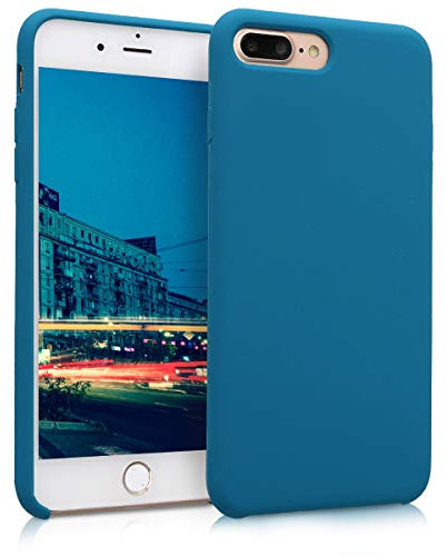 kwmobile Housse Compatible avec Apple iPhone 7 Plus/iPhone 8 Plus Coque - Housse de téléphone Protection Souple en TPU Silicone - pétrole